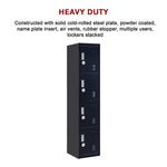 4-Door Vertical Locker for Office Gym Shed School Home Storage - Furniture > Office