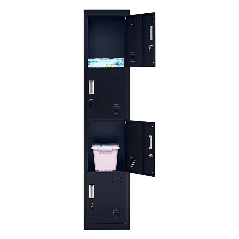 4-Door Vertical Locker for Office Gym Shed School Home Storage - Furniture > Office