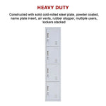 4-Door Vertical Locker for Office Gym Shed School Home Storage - Furniture > Office