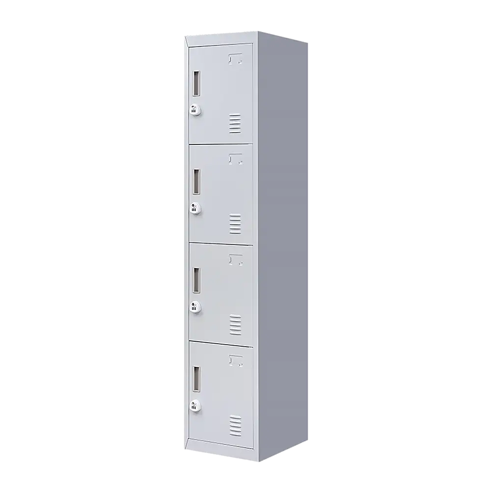 4-Door Vertical Locker for Office Gym Shed School Home Storage - Furniture > Office