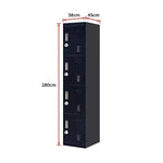 4-Door Vertical Locker for Office Gym Shed School Home Storage - Furniture > Office