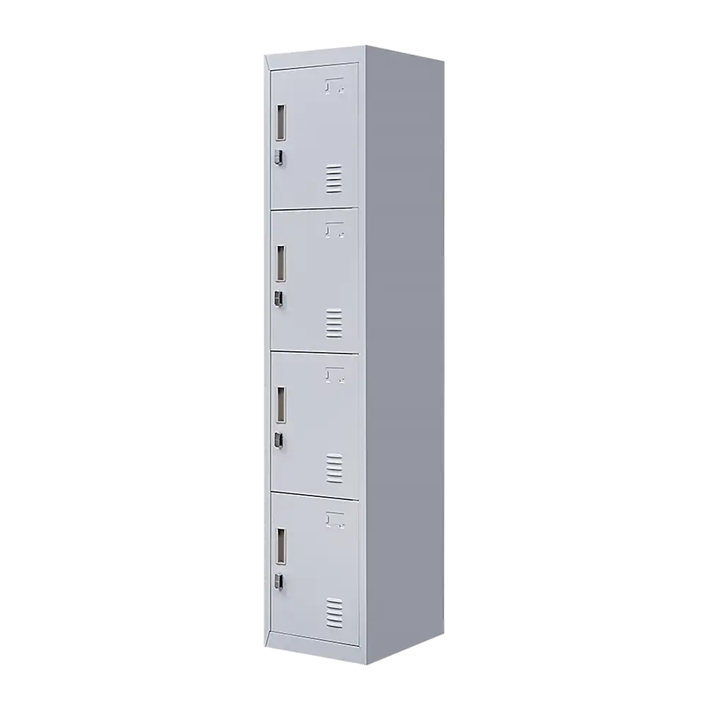 4-Door Vertical Locker for Office Gym Shed School Home Storage - Furniture > Office