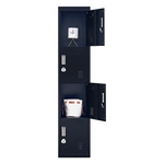 4-Door Vertical Locker for Office Gym Shed School Home Storage - Furniture > Office
