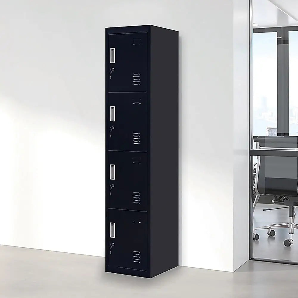 4-Door Vertical Locker for Office Gym Shed School Home Storage - Furniture > Office