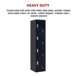 4-Door Vertical Locker for Office Gym Shed School Home Storage - Furniture > Office