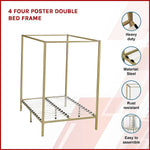 4 Four Poster Double Bed Frame - Furniture > Bedroom