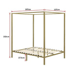 4 Four Poster Double Bed Frame - Furniture > Bedroom
