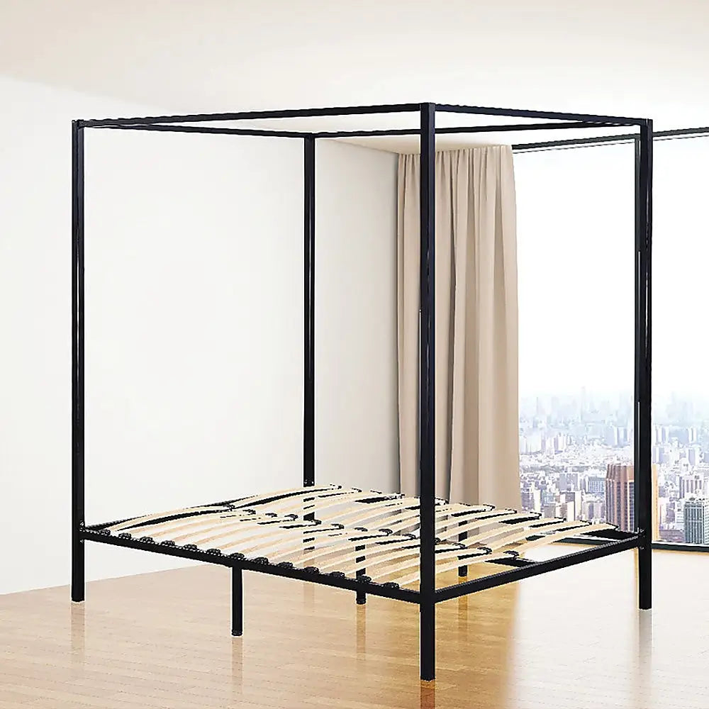 4 Four Poster Double Bed Frame - Furniture > Bedroom > Beds & Bed Frames