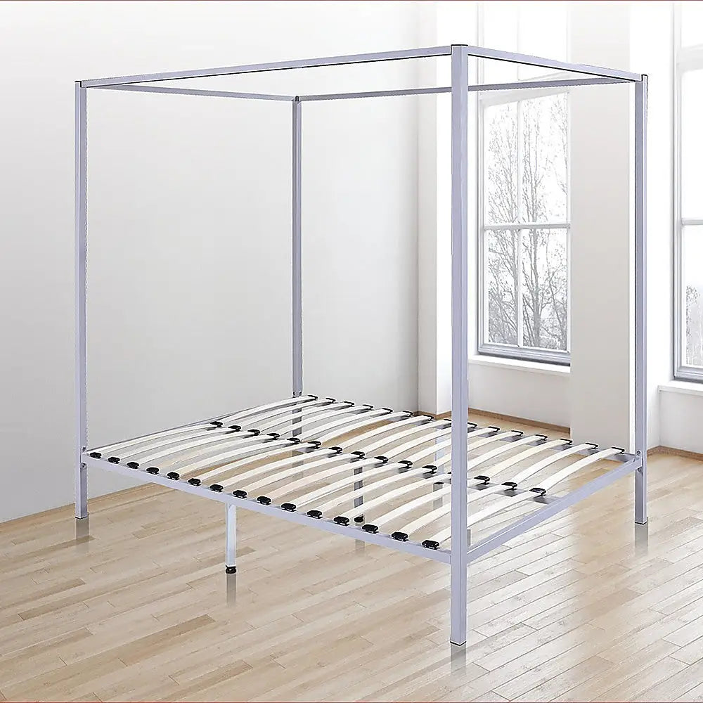 4 Four Poster Double Bed Frame - Furniture > Bedroom > Beds & Bed Frames