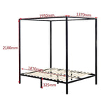 4 Four Poster Double Bed Frame - Furniture > Bedroom > Beds & Bed Frames