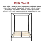 4 Four Poster Double Bed Frame - Furniture > Bedroom > Beds & Bed Frames
