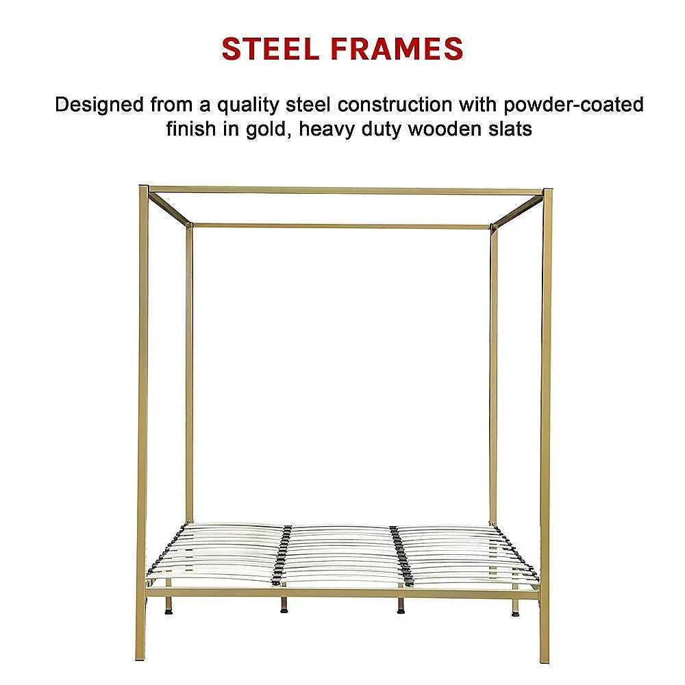 4 Four Poster King Bed Frame - Furniture > Bedroom