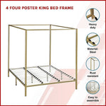 4 Four Poster King Bed Frame - Furniture > Bedroom