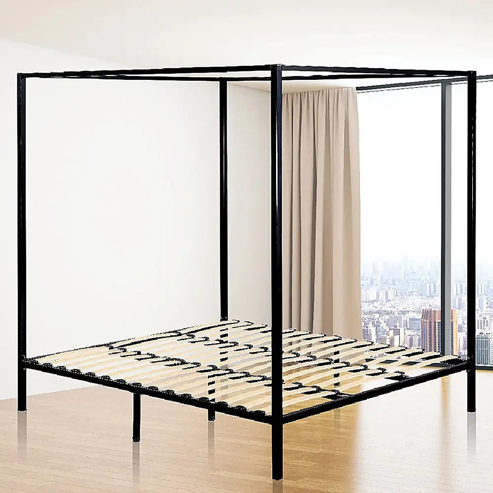 4 Four Poster King Bed Frame - Furniture > Bedroom > Beds & Bed Frames