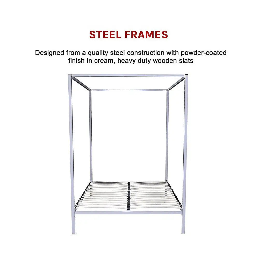 4 Four Poster Queen Bed Frame - Furniture > Bedroom