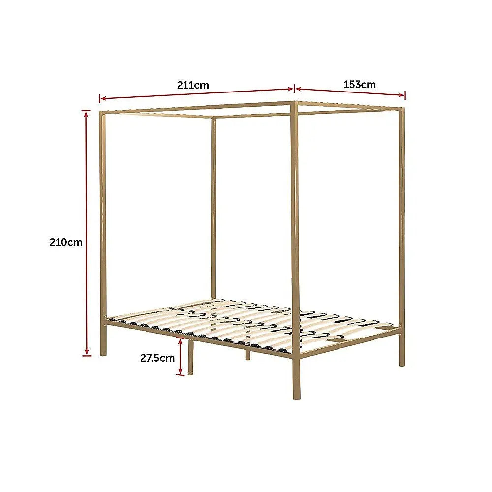 4 Four Poster Queen Bed Frame - Furniture > Bedroom