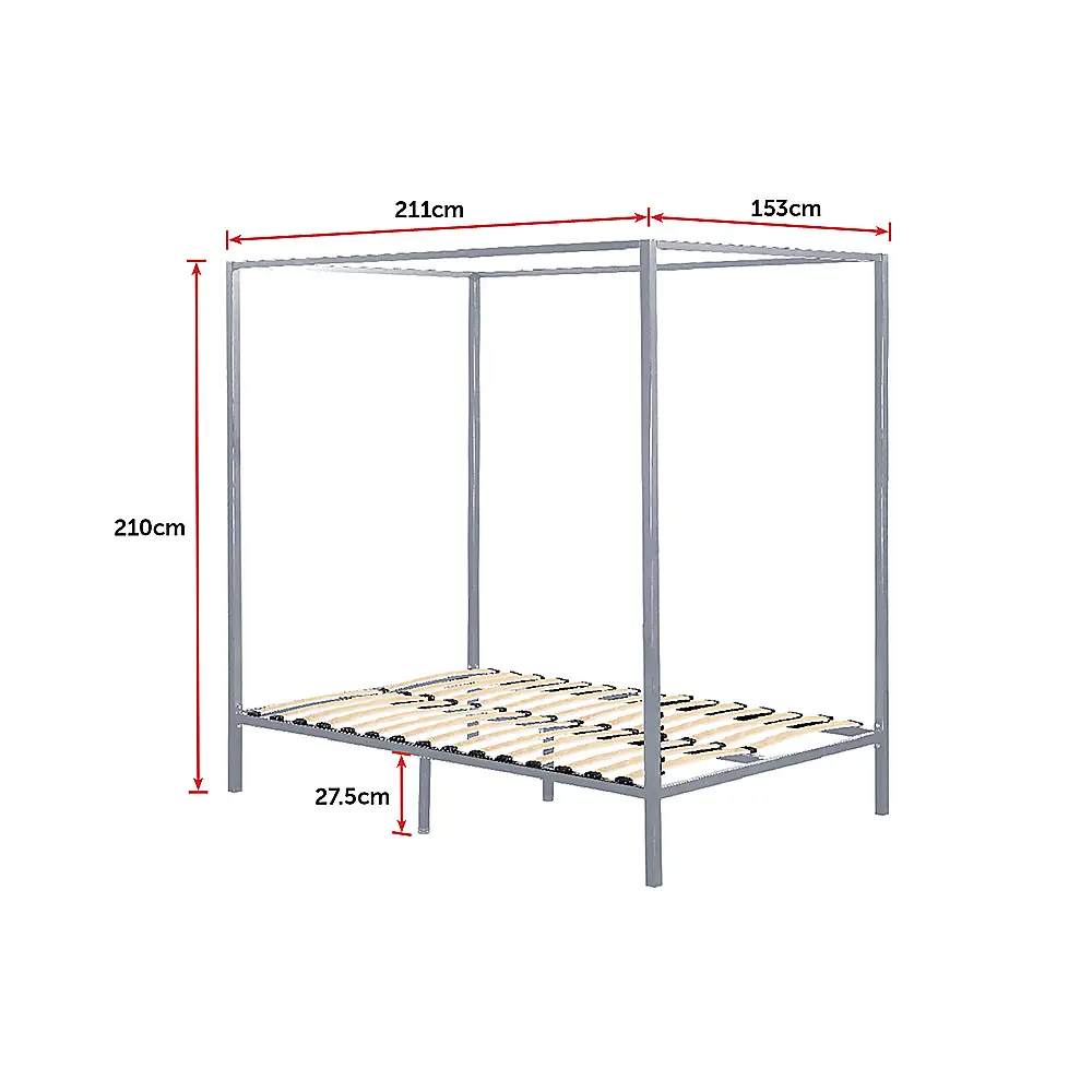 4 Four Poster Queen Bed Frame - Furniture > Bedroom