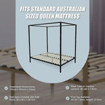 4 Four Poster Queen Bed Frame - Furniture > Bedroom > Beds & Bed Frames