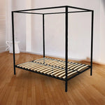 4 Four Poster Queen Bed Frame - Furniture > Bedroom > Beds & Bed Frames