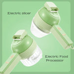 4 In 1 Handheld Electric Vegetable Cutter Multifunction Vegetable Fruit Slicer - Home & Garden > Kitchenware