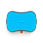 4-in-1 Slow Feeder Dog Bowl - Dark Grey Bowl with Blue Lickmat - Pet Care > Dog Supplies > Dog Bowls Feeders & Waterers