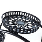 4 Layer 6 Pots Flower Holder Plant Stand Shelf 4-Wheel Free Moving Rack - Furniture > Office