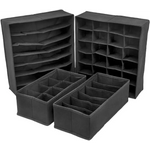 4 Pack Foldable Drawer Dividers Storage Boxes (Black) - Home & Garden > Storage