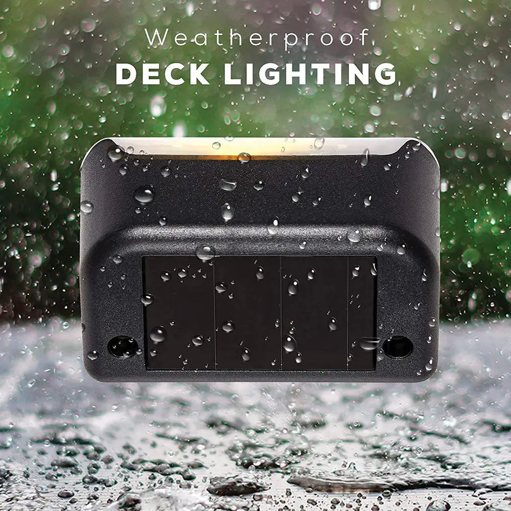 4 Pack SolarPower Deck Lights Outdoor Step Lights Waterproof LED lights - Home & Garden > Garden Lights
