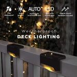 4 Pack SolarPower Deck Lights Outdoor Step Lights Waterproof LED lights - Home & Garden > Garden Lights