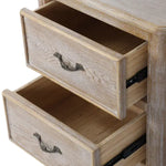 4 Pcs Bedroom Suite Oak Wood Plywood Veneer White Washed Finish in Queen Size - Furniture > Bedroom > Dressers