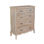 4 Pcs Bedroom Suite Oak Wood Plywood Veneer White Washed Finish in Queen Size - Furniture > Bedroom > Dressers
