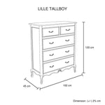 4 Pcs Bedroom Suite Oak Wood Plywood Veneer White Washed Finish in Queen Size - Furniture > Bedroom > Dressers