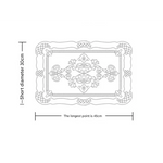 4 pcs Decorative Faux Leather Placemats - Unique Shape Beautiful Packaging (Light gray) - Home & Garden > Kitchenware >