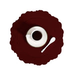 4 pcs Retro Faux Leather Placemat - Waterproof & Oil-Proof Dining Table Mat (Wine red) - Home & Garden > Kitchenware >