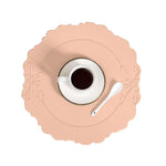 4 pcs Retro Faux Leather Placemat - Waterproof & Oil-Proof Dining Table Mat (Pink) - Home & Garden > Kitchenware >