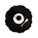 4 pcs Retro Faux Leather Placemat - Waterproof & Oil-Proof Dining Table Mat (Black) - Home & Garden > Kitchenware >