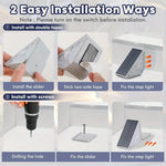4 Pcs White Bright 14-LED Solar Powered Step Lights - Automatic Outdoor Waterproof Illumination for Stairs Deck Pathway