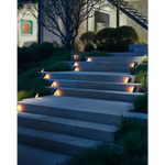 4 Pcs White Bright 14-LED Solar Powered Step Lights - Automatic Outdoor Waterproof Illumination for Stairs Deck Pathway