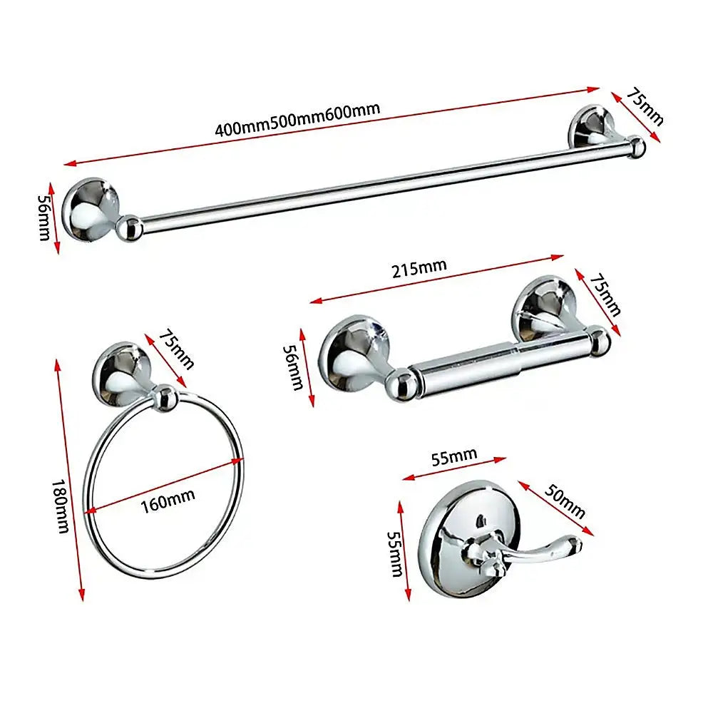 4 Piece Towel Bar Set Bath Accessories Bathroom Hardware - Home & Garden > DIY > Kitchen & Bathroom DIY
