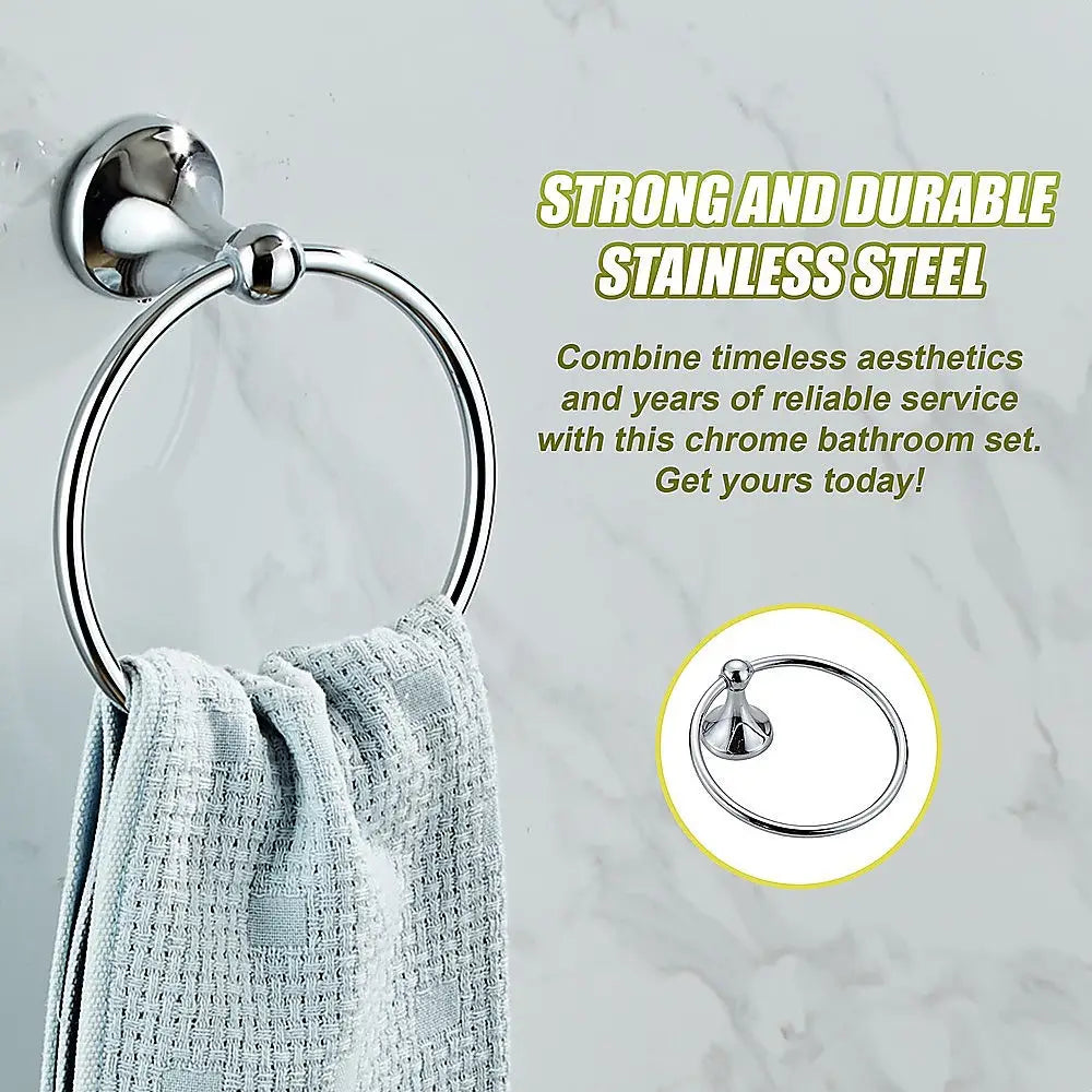 4 Piece Towel Bar Set Bath Accessories Bathroom Hardware - Home & Garden > DIY > Kitchen & Bathroom DIY