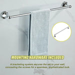 4 Piece Towel Bar Set Bath Accessories Bathroom Hardware - Home & Garden > DIY > Kitchen & Bathroom DIY