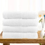 4 piece ultra light cotton bath towels in white - Home & Garden > Bathroom Accessories > Bath Towels & Robes