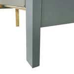 4 Pieces Bedroom Suite in Solid Wood & MDF Queen Size Grey Colour Bed Bedside Table & Tallboy - Furniture > Bedroom >