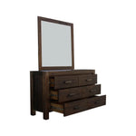 4 Pieces Bedroom Suite in Solid Wood Veneered Acacia Construction Timber Slat Double Size Chocolate Colour Bed Bedside