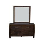 4 Pieces Bedroom Suite in Solid Wood Veneered Acacia Construction Timber Slat Queen Size Chocolate Colour Bed Bedside