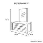 4 Pieces Bedroom Suite Natural Wood Like MDF Structure Double Size Oak Colour Bed Bedside Table & Dresser - Furniture >