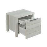 4 Pieces Bedroom Suite Natural Wood Like MDF Structure Queen Size White Ash Colour Bed Bedside Table & Tallboy