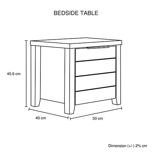 4 Pieces Bedroom Suite Natural Wood Like MDF Structure Queen Size White Ash Colour Bed Bedside Table & Tallboy