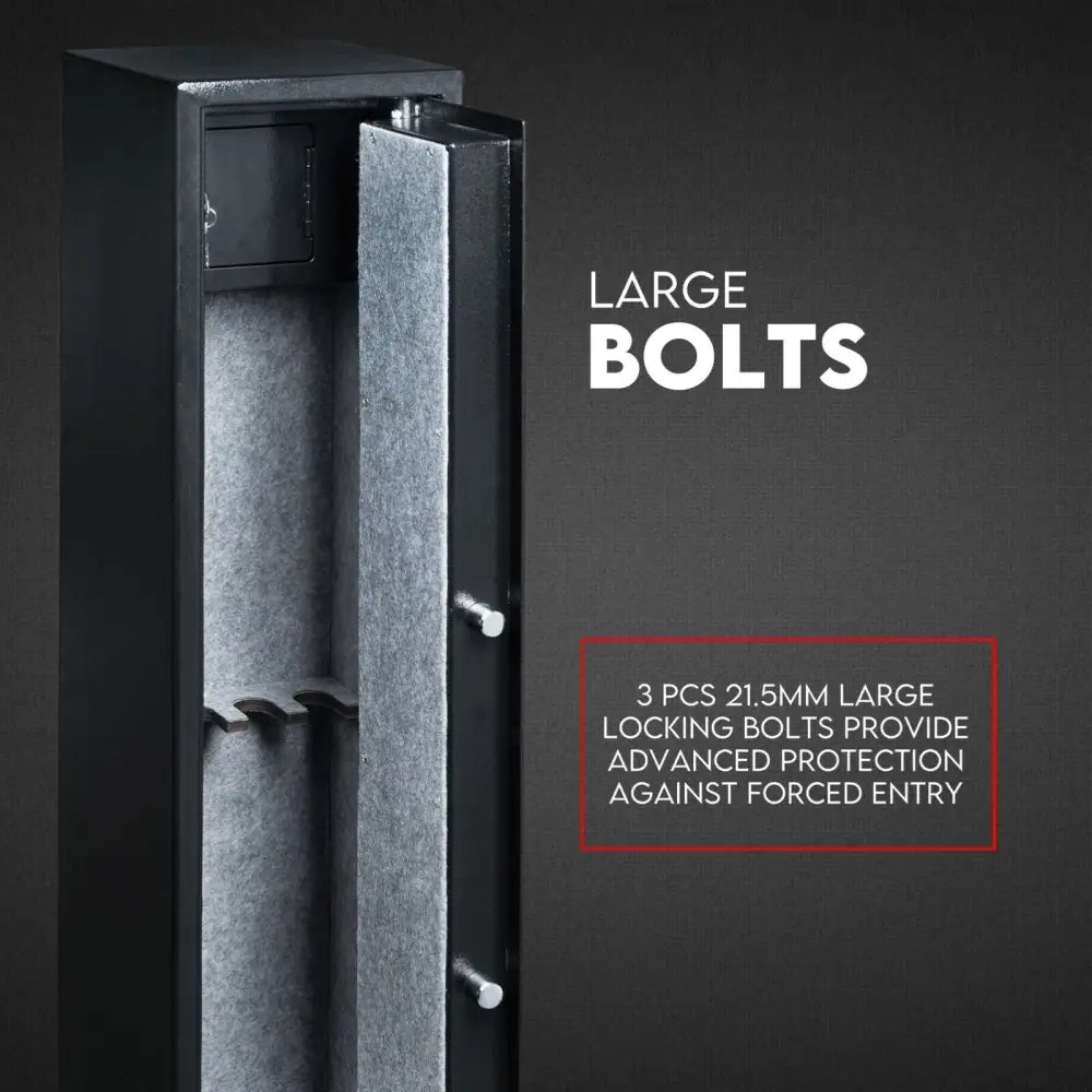4 Rifle Gun Safe Iron Heavy Duty Firearm Security Digital Lockbox Premium CAT A + B - Home & Garden > Storage