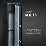 4 Rifle Gun Safe Iron Heavy Duty Firearm Security Digital Lockbox Premium CAT A + B - Home & Garden > Storage